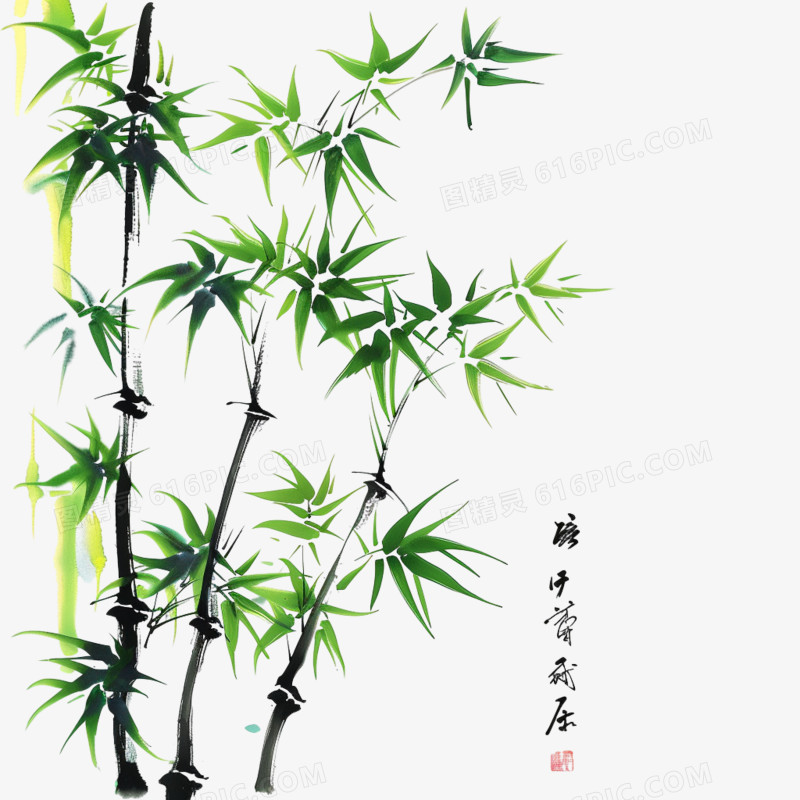 中国风竹子免抠元素