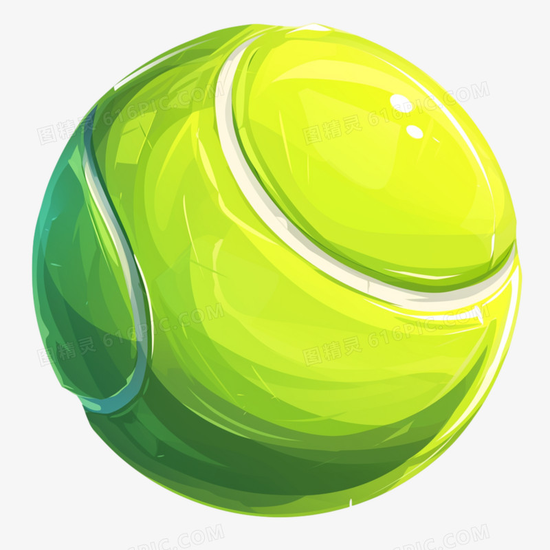 插画网球运动工具免抠元素