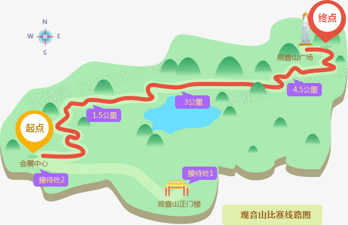 万人登山大赛起点终点路线