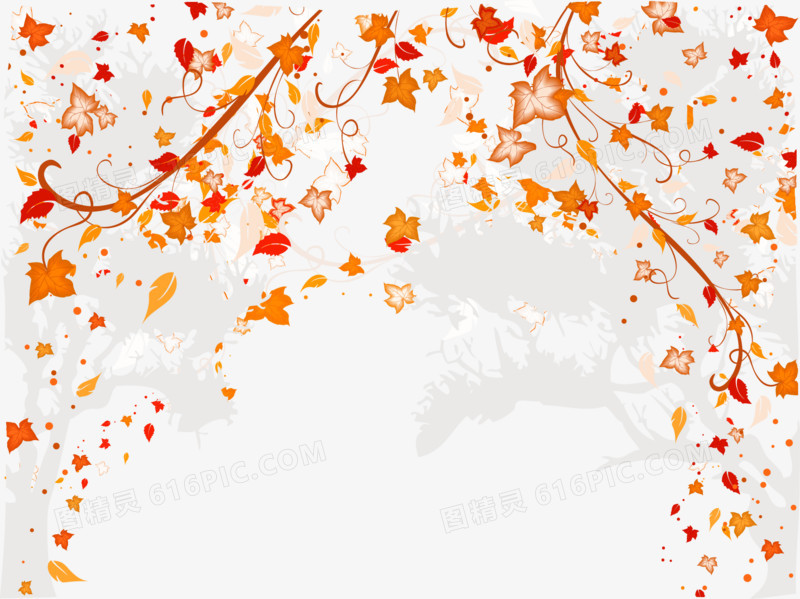 秋天落叶背景