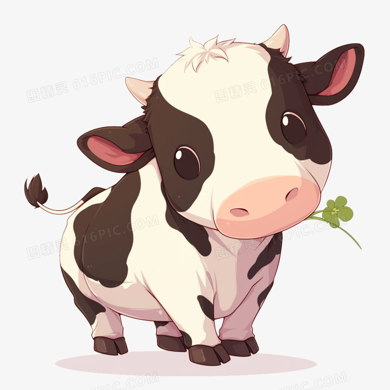 卡通风可爱的小奶牛免抠元素