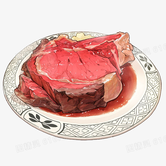 手绘日本美食牛肉