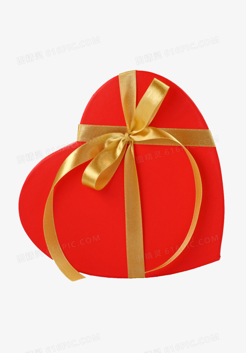 矢量礼盒素材手绘图片 红色心形礼盒