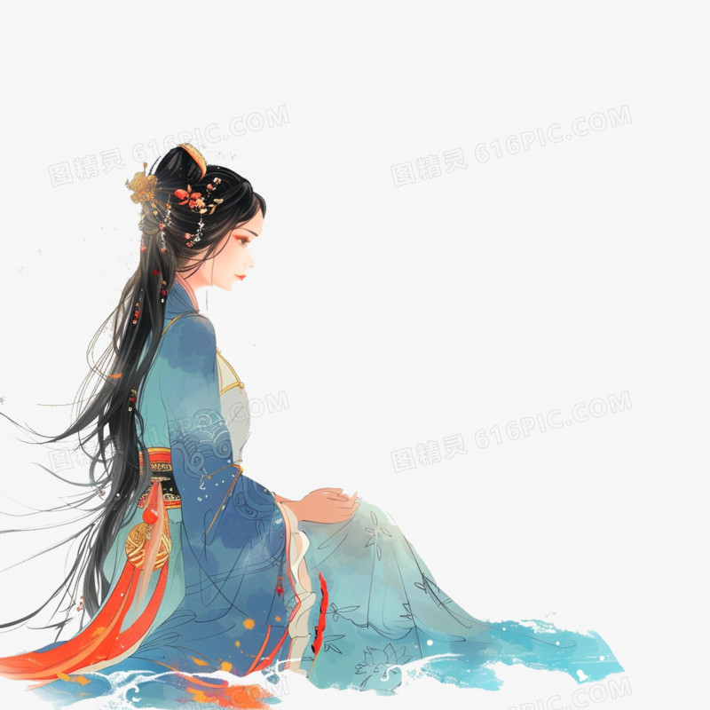 中国风嫦娥插画元素