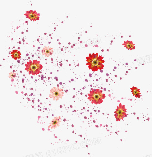 墨迹花朵