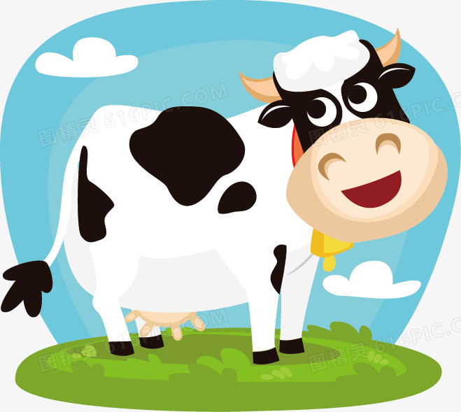 奶牛矢量奶牛斑点手绘卡通奶牛头矢量素材pngai卡通手绘可爱奶牛抱