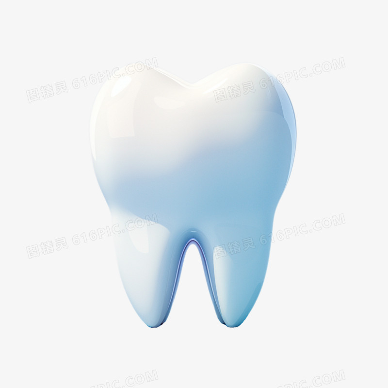 3D爱牙日一颗牙齿模型免抠元素