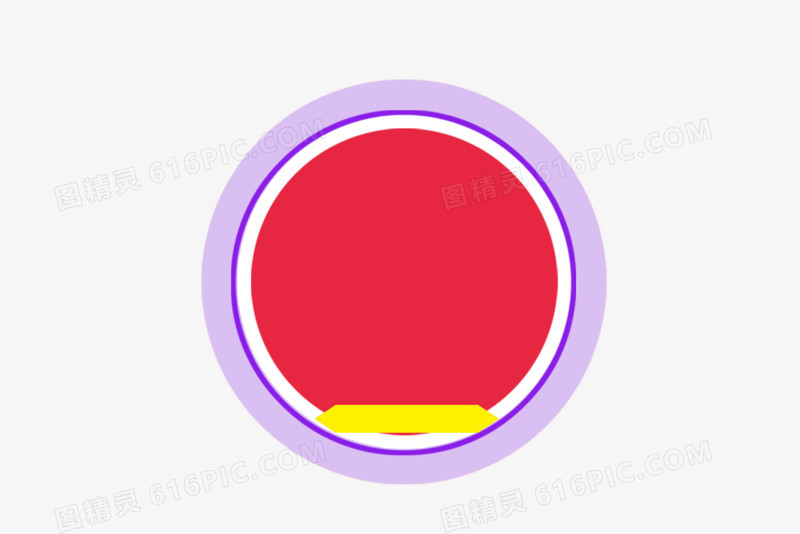 红色几何圆环