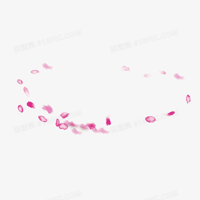 粉色花瓣漂浮素材