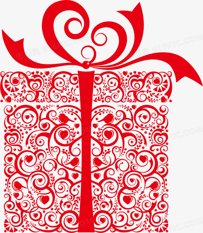 情人节礼物包装矢量素材免费下载 包装 缎带 弓 红色 礼品 图案 弓 时尚的设计 时尚的心形 礼品 包装 图案 红色 缎带 向量的情人 [转换]
