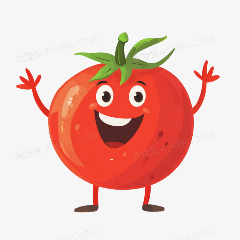 卡通拟人蔬菜西红柿免抠元素