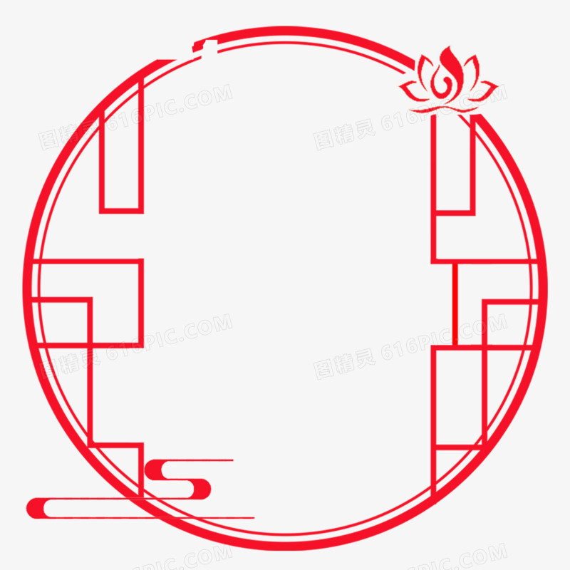中式边框免抠素材合集免抠元素四