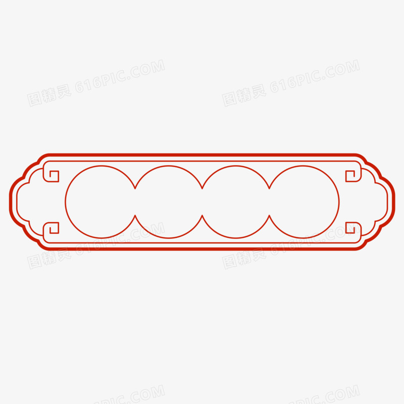 矢量中式标题边框合集元素免抠元素五