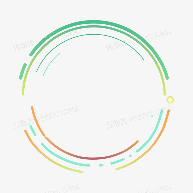 圆形科技边框免抠元素