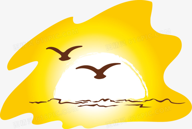 海上夕阳