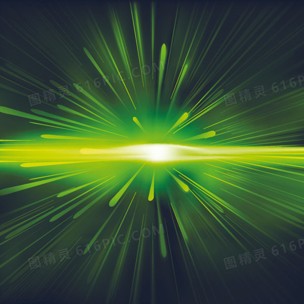 绿色放射状光效
