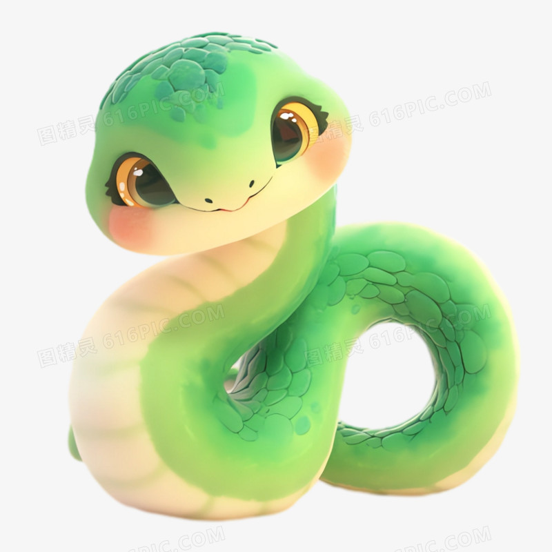 3D立体蛇免抠素材