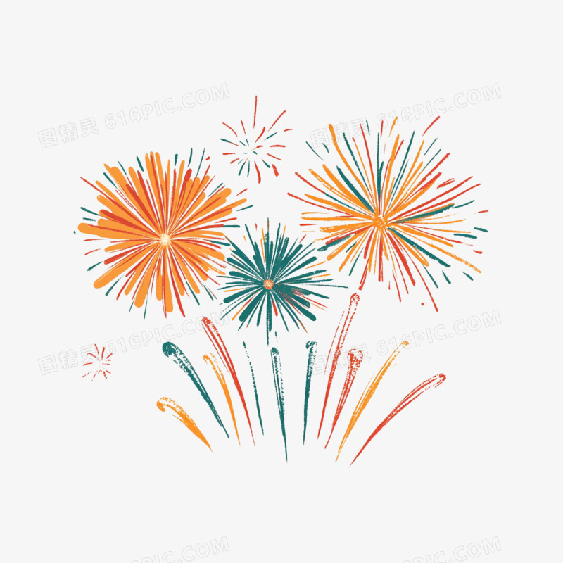 插画风格生日礼花炮免抠元素