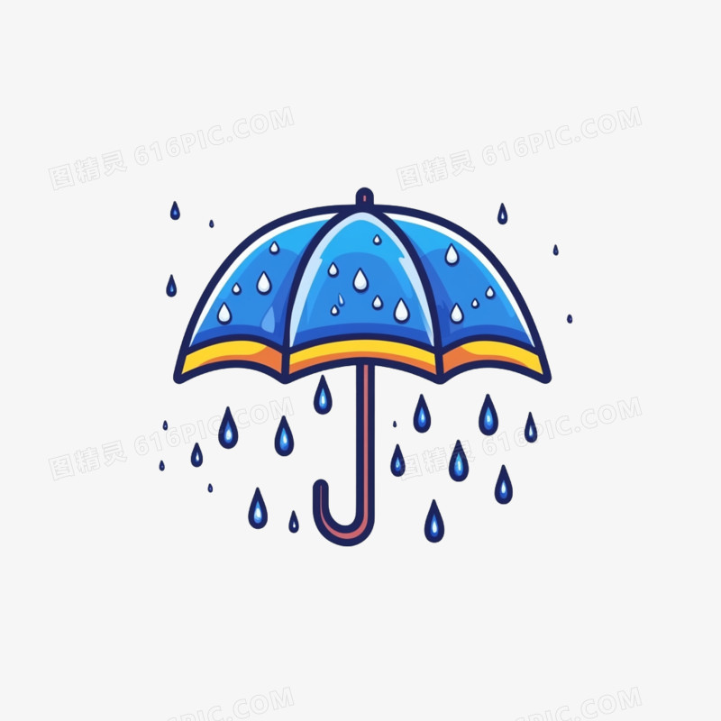 下雨图标的免抠元素