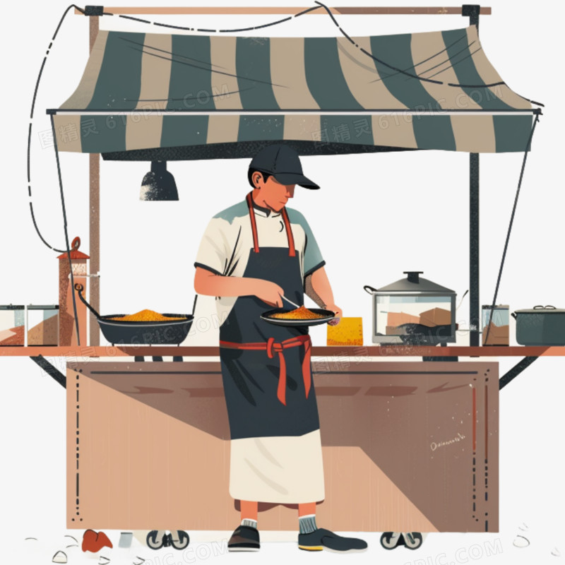 食物摊位免抠元素