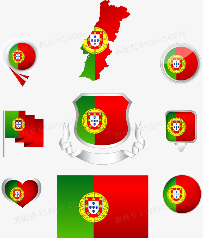 矢量葡萄牙国旗