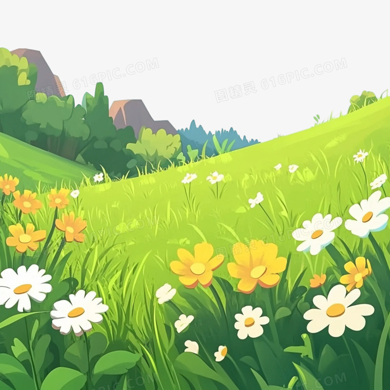 春季花海免抠元素