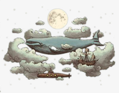 云海、鲸鱼、飞艇