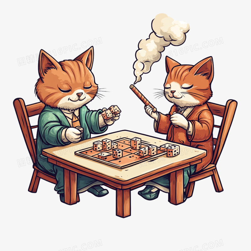 插画生活娱乐玩游戏棋牌桌游免抠元素