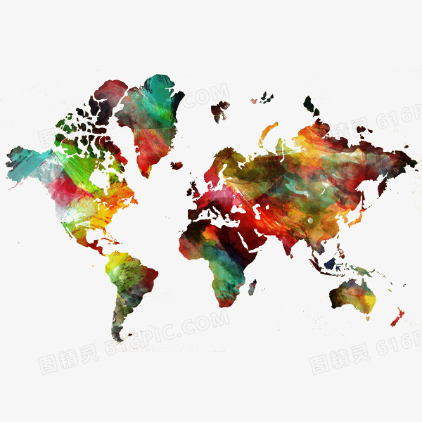 彩色世界地图