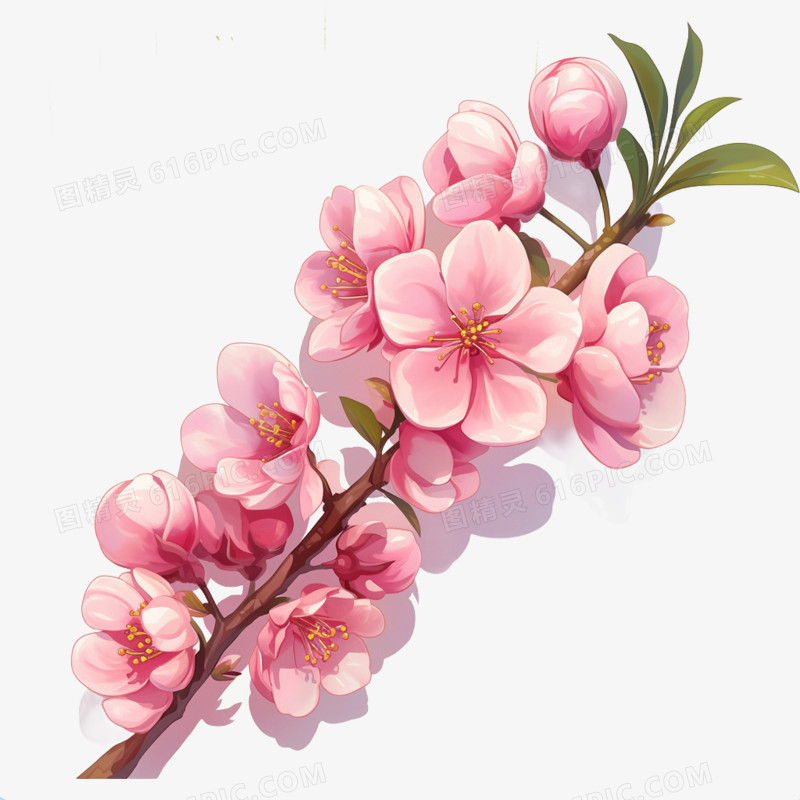 春天春季植物桃花免抠元素