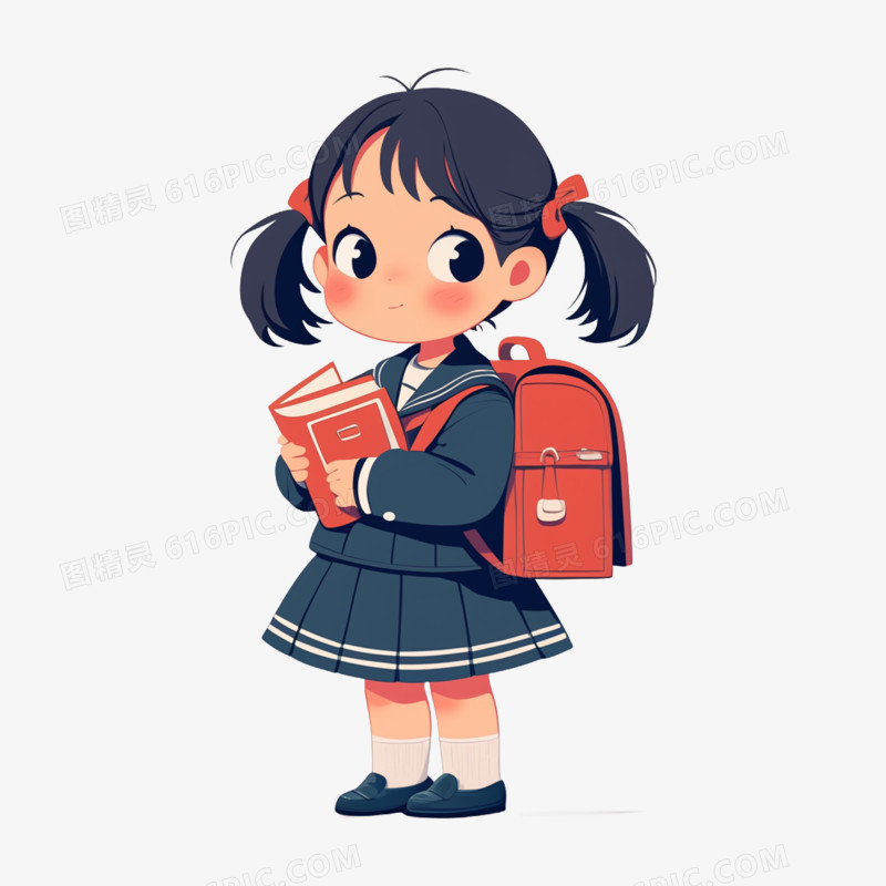卡通手绘读书日看书元素