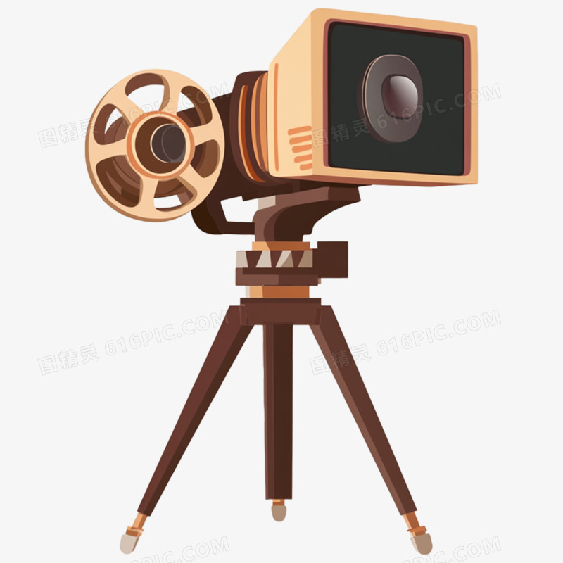 手绘电影放映机元素