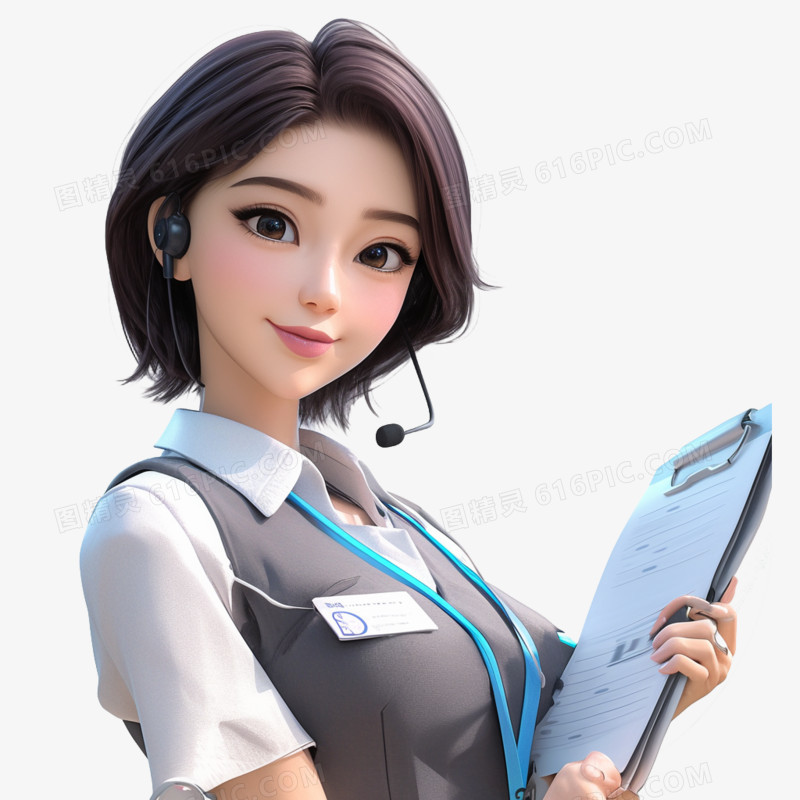 3D记者免抠元素