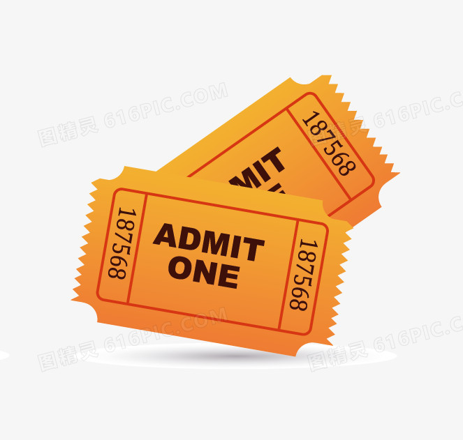 图精灵为您提供橙色电影票免费下载,本设计作品为橙色电影票,格式为