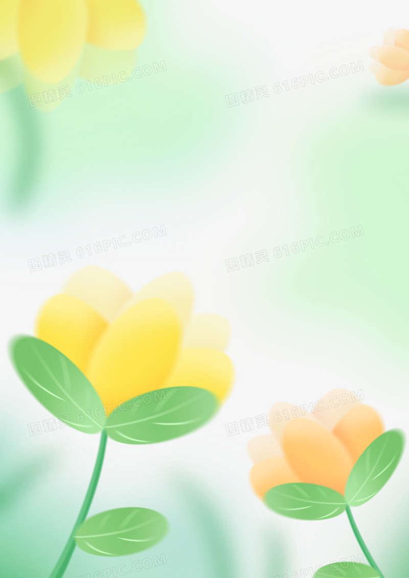 春天花纹底纹弥散风