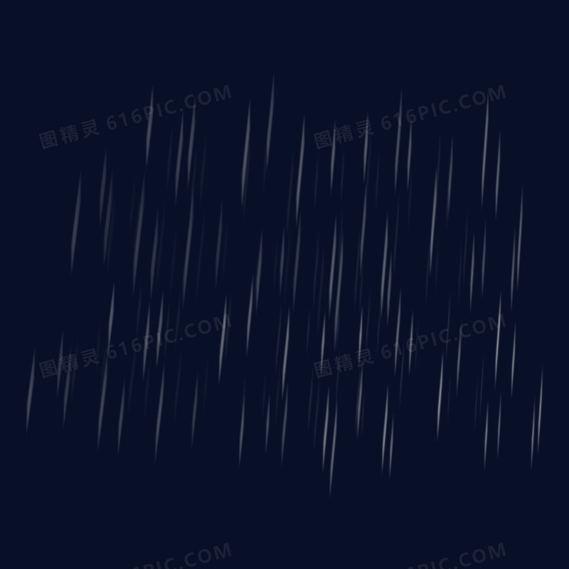 手绘下雨飘雨元素素材