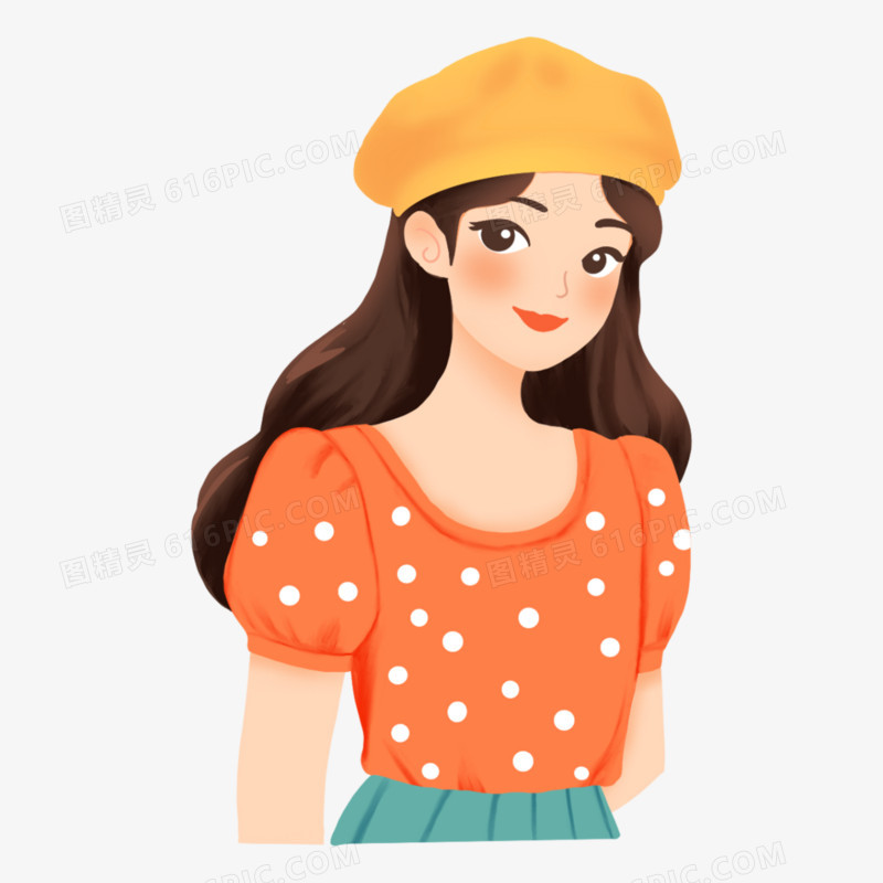 优雅唯美时尚女性头像妇女节免抠元素四
