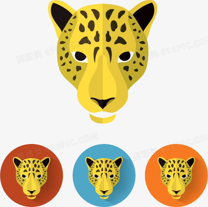 关键词:              黄色猎豹花点豹子头像动物头像矢量