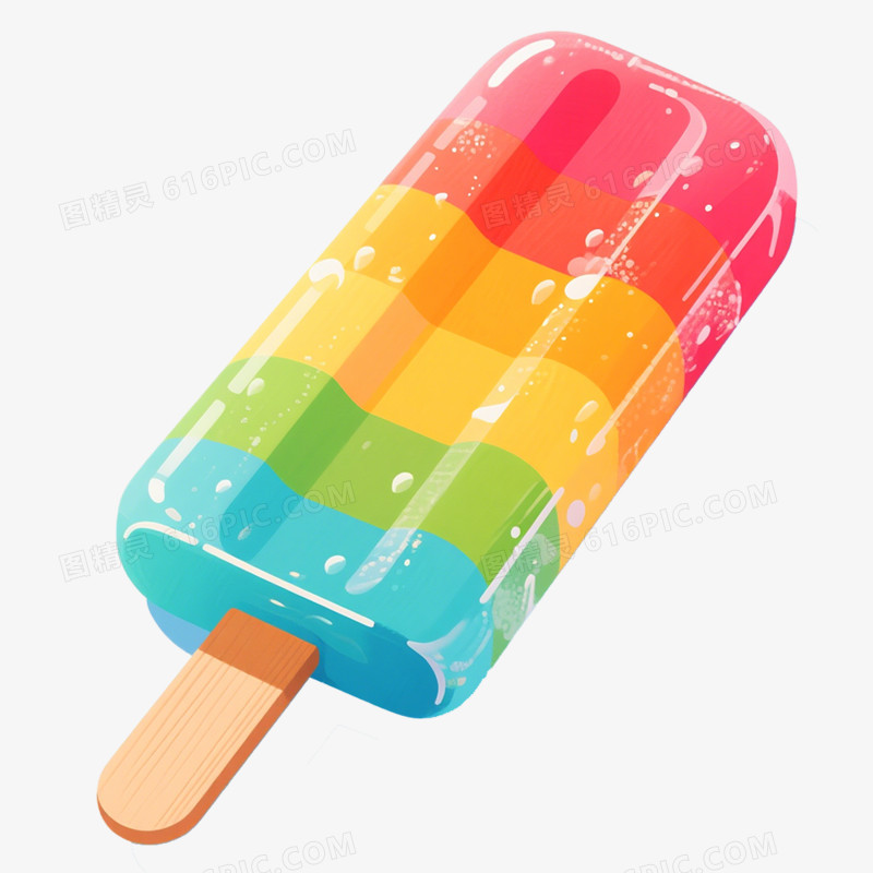 手绘插画冰棍免抠元素