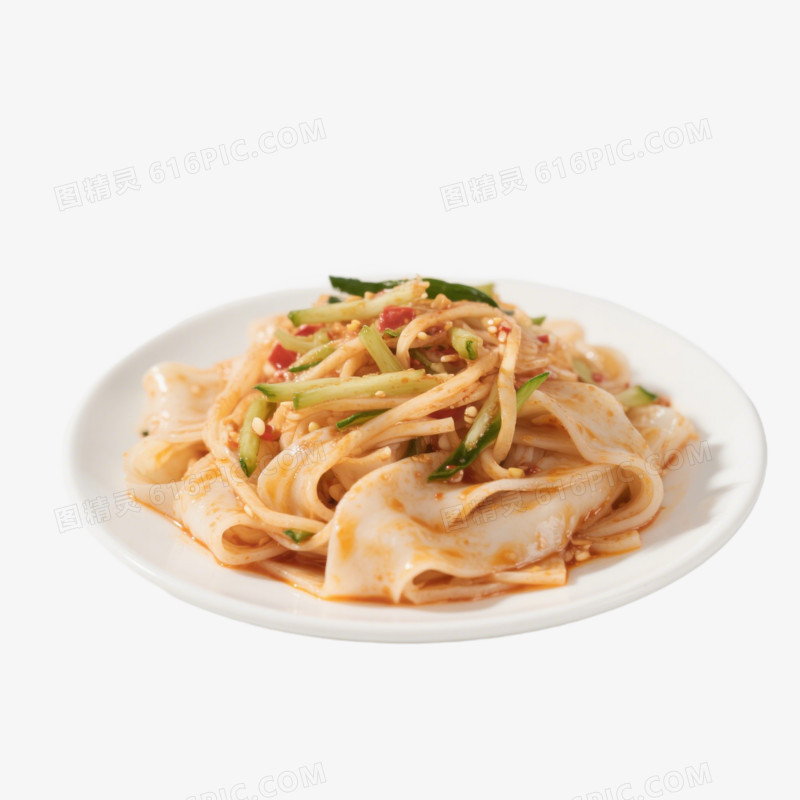 摄影一盘凉皮免抠元素