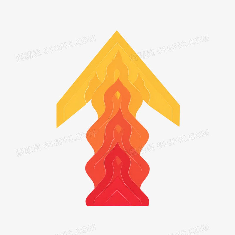 插画风高温酷热箭头图标免抠元素