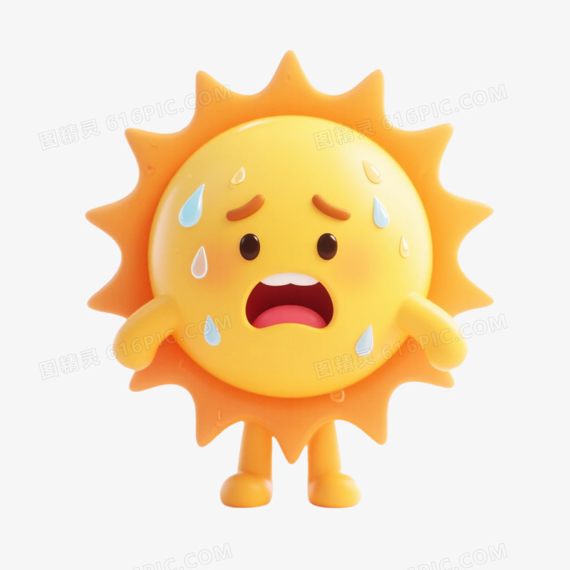 C4D插画风格夏日太阳免抠元素