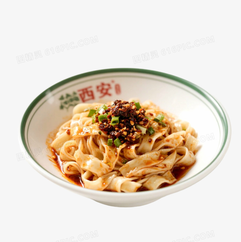 实拍风格夏日美食油泼面免抠元素