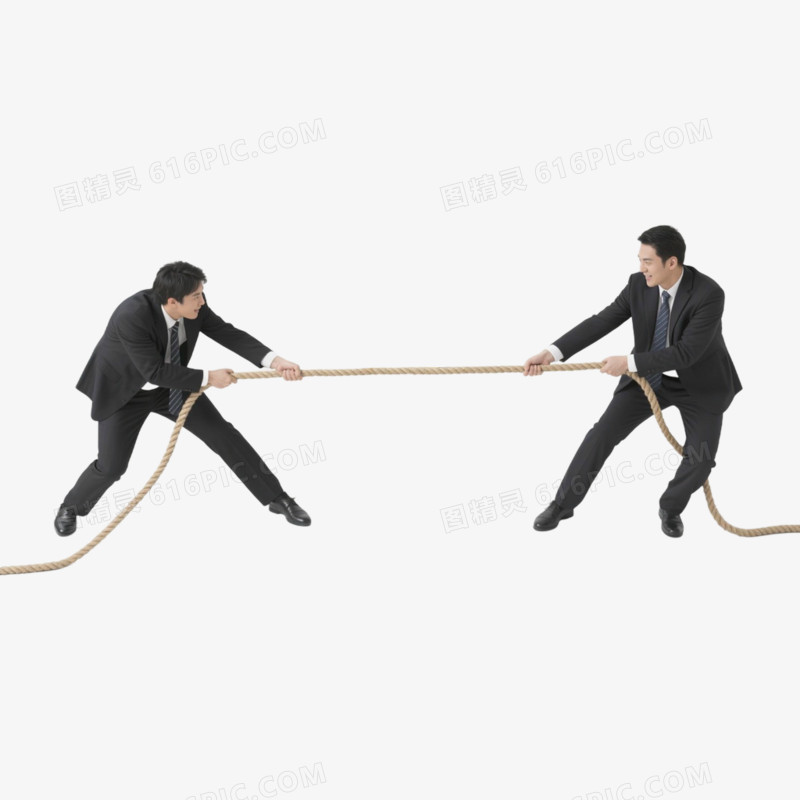 商务人士拔河团建免抠元素