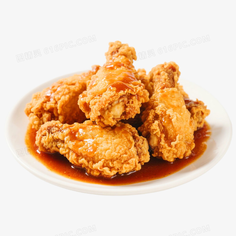 产品实物夏日美食炸鸡免抠元素