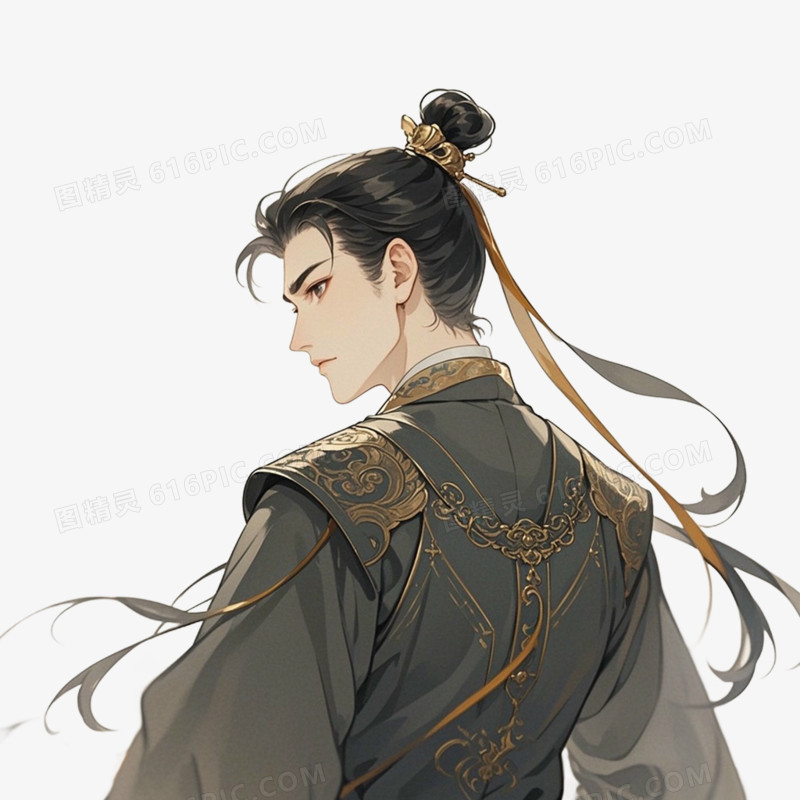 古风人物背影免抠元素