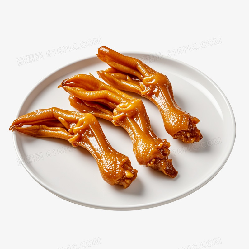摄影风鸭掌鸭货免抠元素
