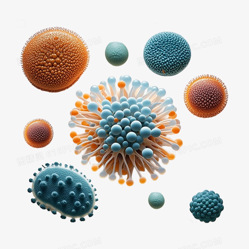 卡通插画风细菌病毒免抠元素