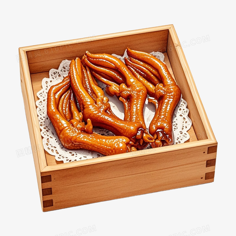卡通插画鸭掌美味鸭货免抠元素
