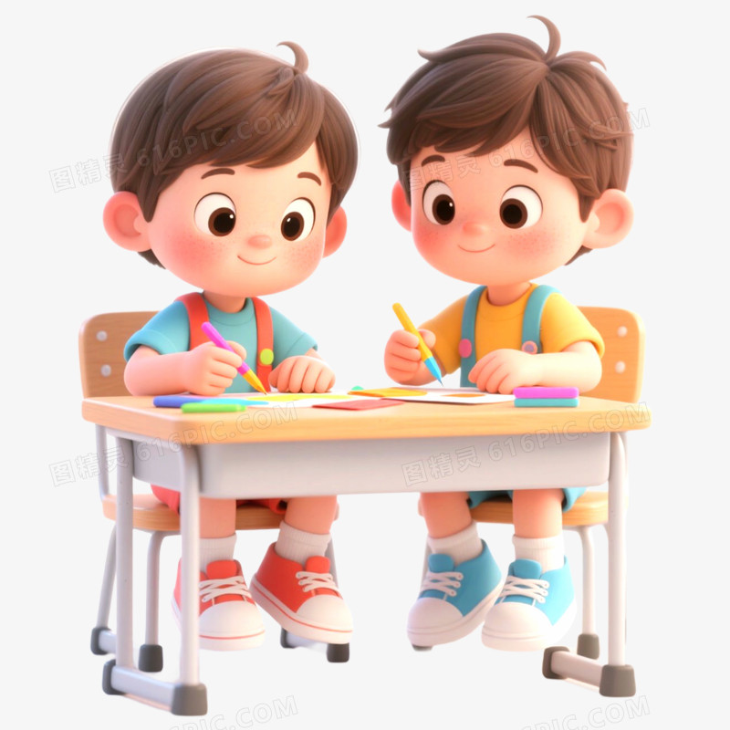 3D立体手工课免抠元素